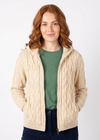 IrelandsEye Women's Aran Hooded Cardigan | Oatmeal