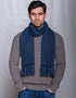 Mucros Alpaca Scarf Blue Green | Made in Ireland | 100% Alpaca Wool
