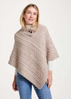 Aran Woollen Mills Cable Knit Poncho – Oatmeal