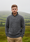 Men's Lambswool Quarter Zip Sweater | IrelandsEye | Dolmen