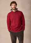 Men's Lambswool Quarter Zip Sweater | IrelandsEye | Crimson