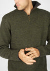 IrelandsEye Men's Half Zip Pullover | Green Marl