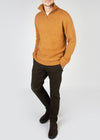 IrelandsEye Men's Zip Sweater | Warm Sand