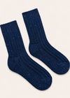 Luxury Irish Wool Blend Socks | Dark Blue