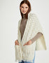 Aran Pocket Shawl | Natural | 100% Merino Wool