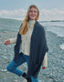 Aran Pocket Shawl | Charcoal