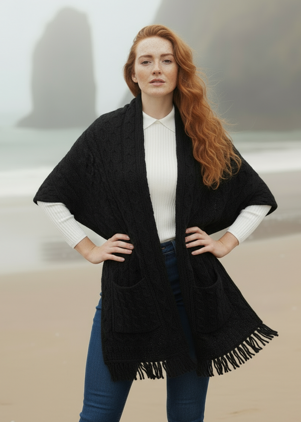 A351 BLACK POCKET SCARF