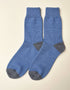 West Of Ireland Merino Socks | Blue Denim Toe