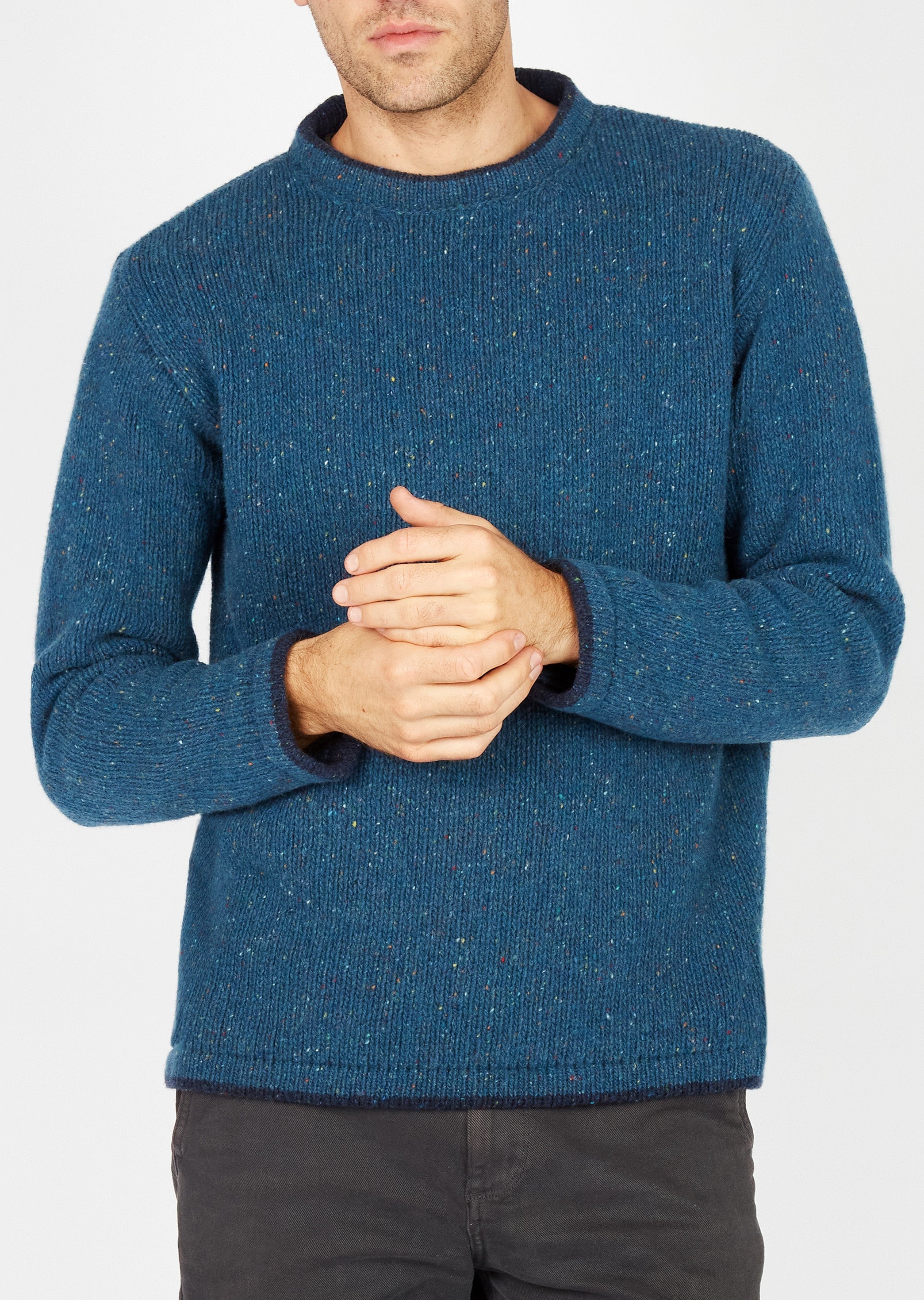 IrelandsEye Men's Roundstone Sweater | Ink Marl
