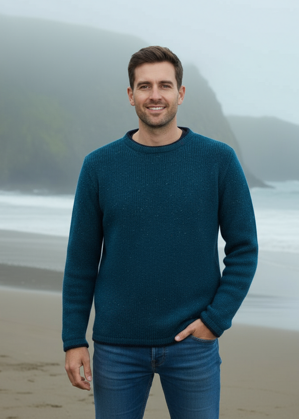 IrelandsEye Roundstone Sweater | Blue Marl