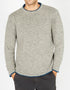 Roundstone Cashmere Blend Sweater | Men's Irish Wool Knitwear | Light Grey