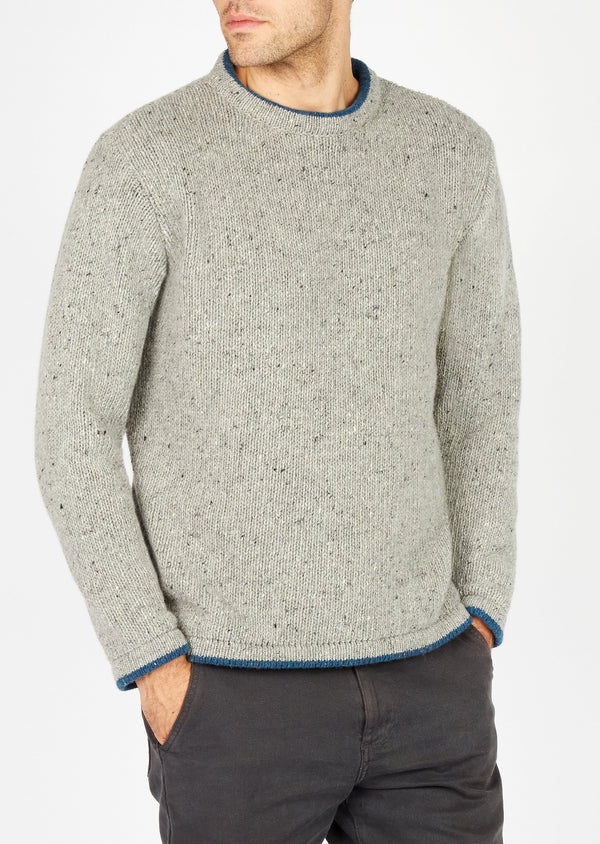 IrelandsEye Men's Roundstone Sweater | Light Grey
