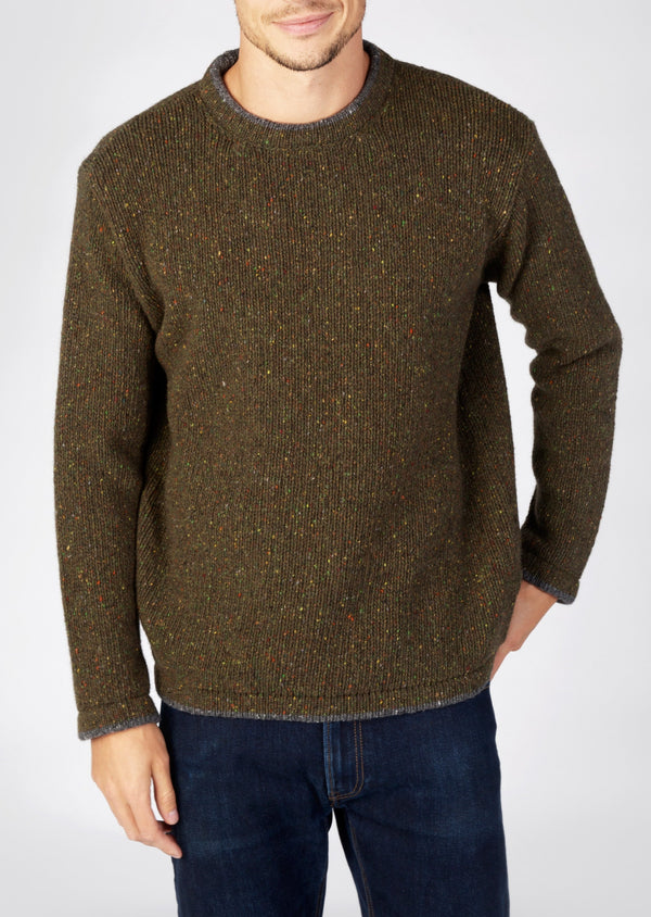 IrelandsEye Men's Loden Roundstone Sweater