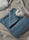 Aran Patchwork Blanket | Mist Marl