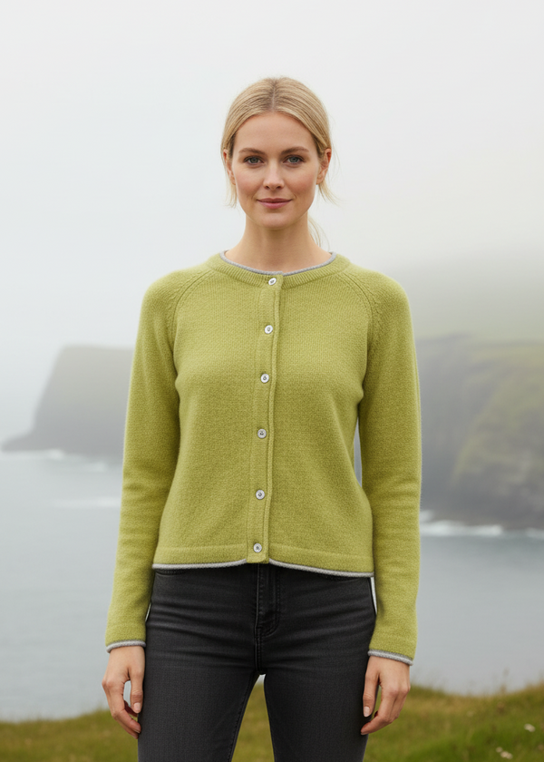 IrelandsEye Killiney Cardigan | Green Apple