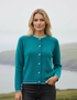 IrelandsEye Women's Killiney Cardigan | Persian Teal