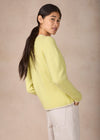 Ireland's Eye Killiney Cardigan - Wool Cashmere Blend | Lemon Zest