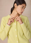 Ireland's Eye Killiney Cardigan - Wool Cashmere Blend | Lemon Zest