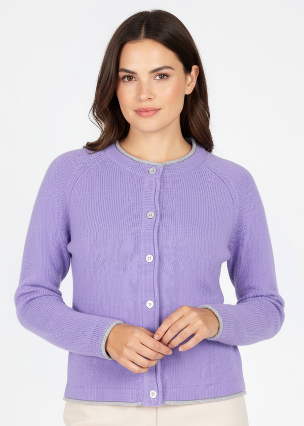 Ireland's Eye Killiney Cardigan - Wool Cashmere Blend | Paisley