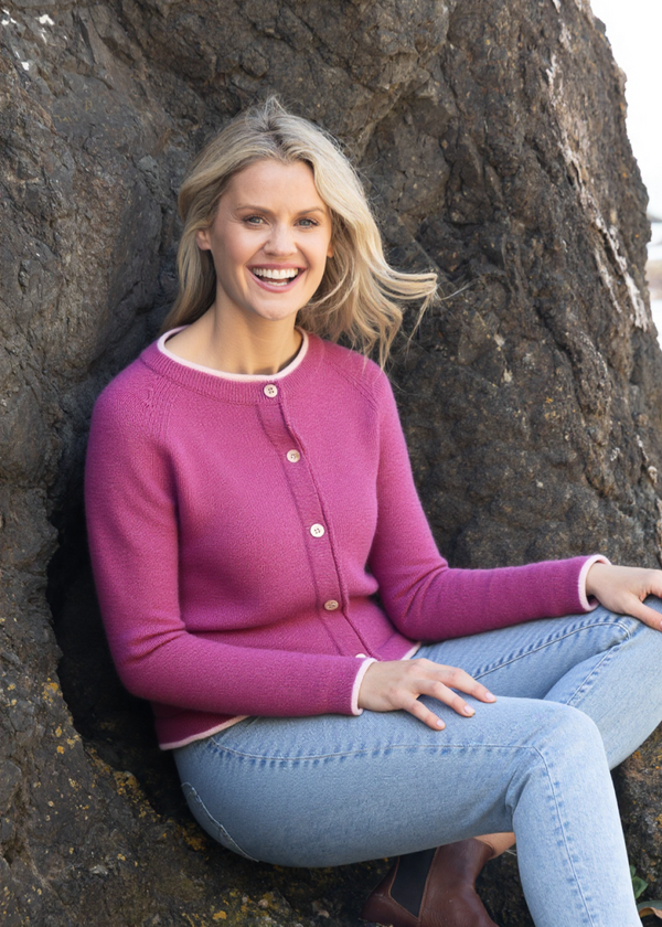 IrelandsEye Killiney Cardigan | Boysen Berry