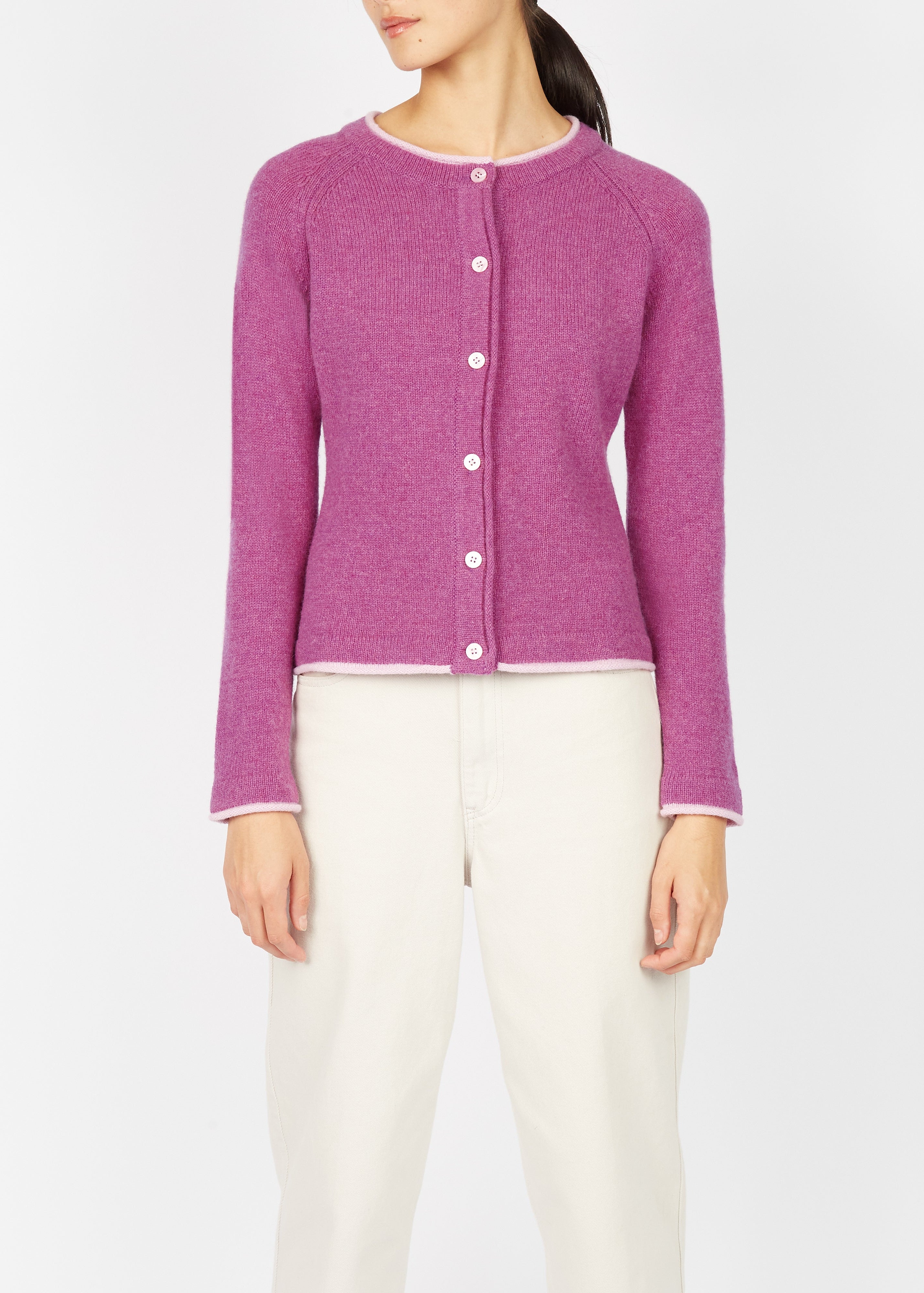 IrelandsEye Killiney Cardigan | Boysen Berry Wool-Cashmere Blend