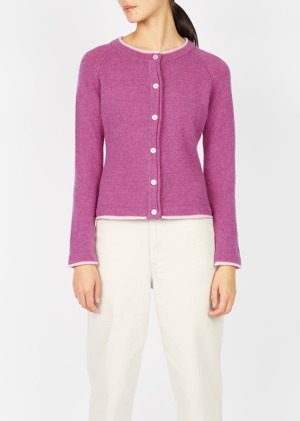 IrelandsEye Killiney Cardigan | Boysen Berry Wool-Cashmere Blend