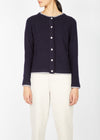 Killiney Wool Cashmere Cardigan Navy | Premium Irish Knitwear