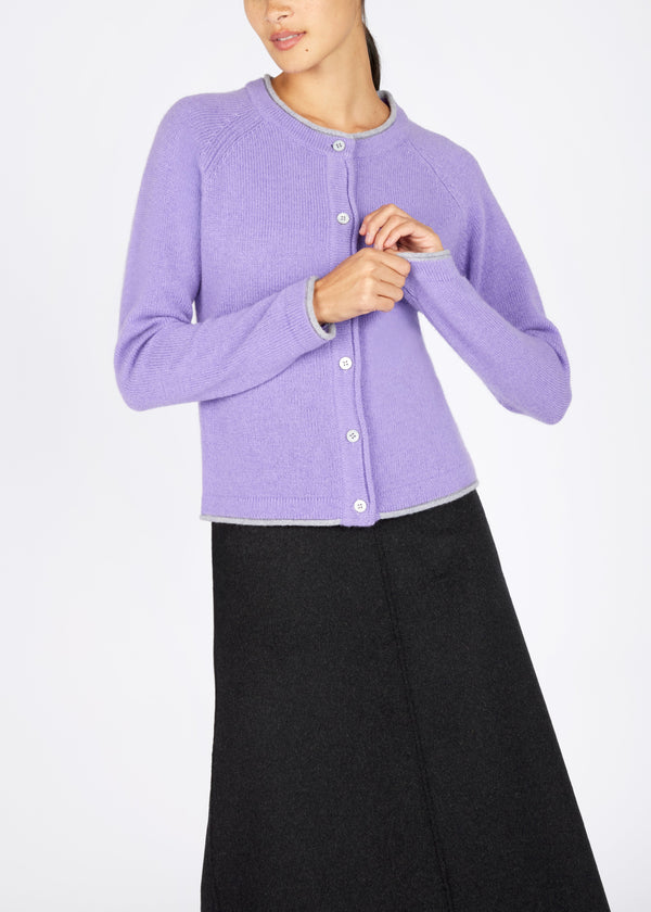 Ireland's Eye Killiney Cardigan - Wool Cashmere Blend | Paisley