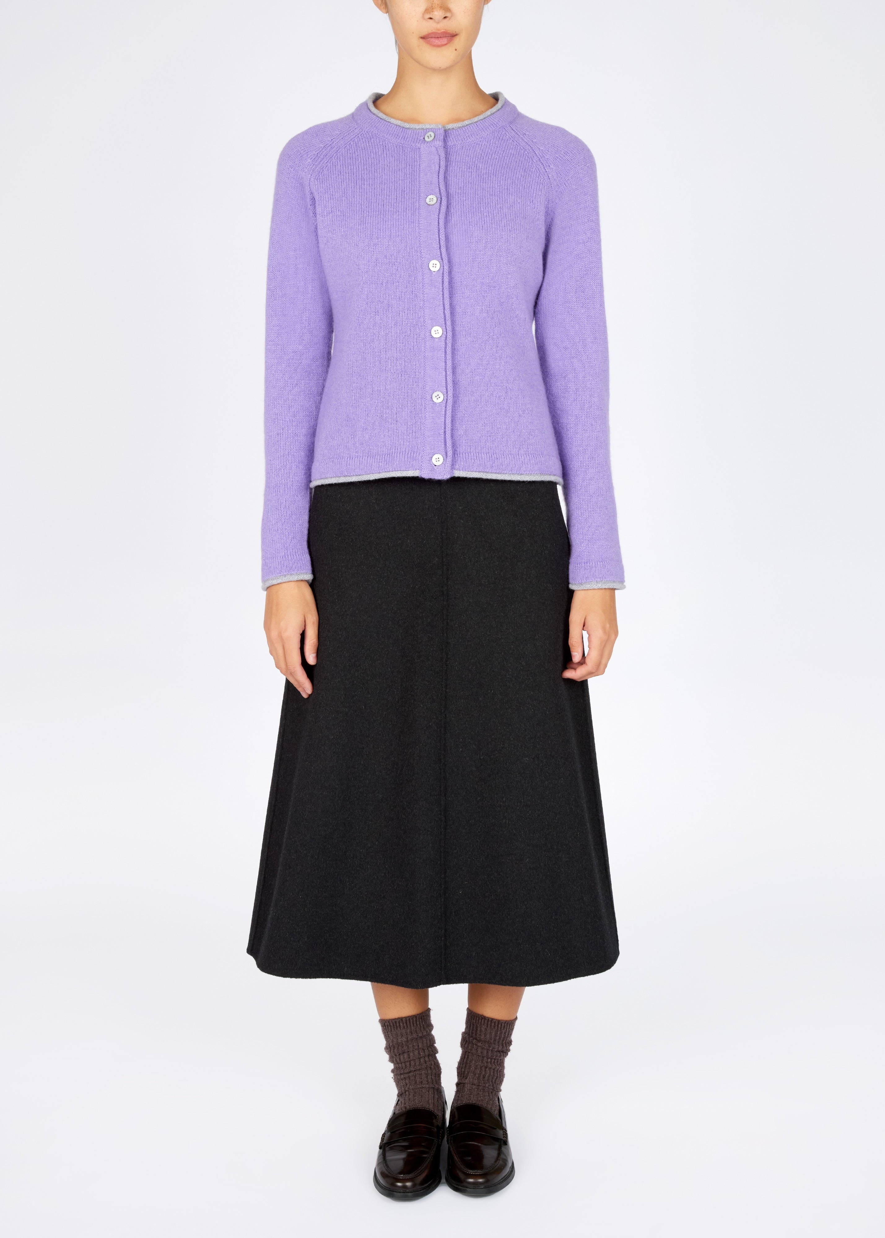 Ireland's Eye Killiney Cardigan - Wool Cashmere Blend | Paisley