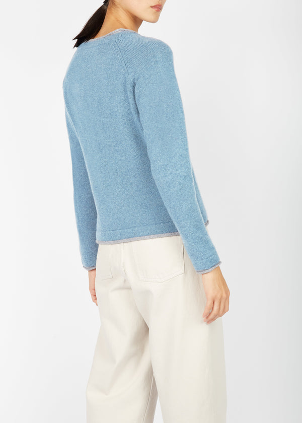 IrelandsEye Women's Killiney Cardigan | Pale Blue Wool-Cashmere Blend