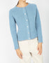 IrelandsEye Damen-Cardigan Killiney | Hellblaue Woll-Kaschmir-Mischung