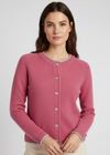 IrelandsEye Women's Killiney Cashmere Cardigan | Rose Pink