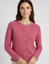 IrelandsEye Women's Killiney Cashmere Cardigan | Rose Pink