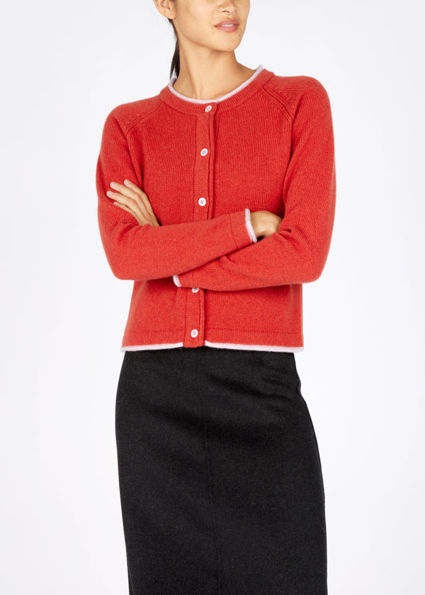 Killiney Wool Cashmere Cardigan | Tandoori | Ireland's Eye Knitwear