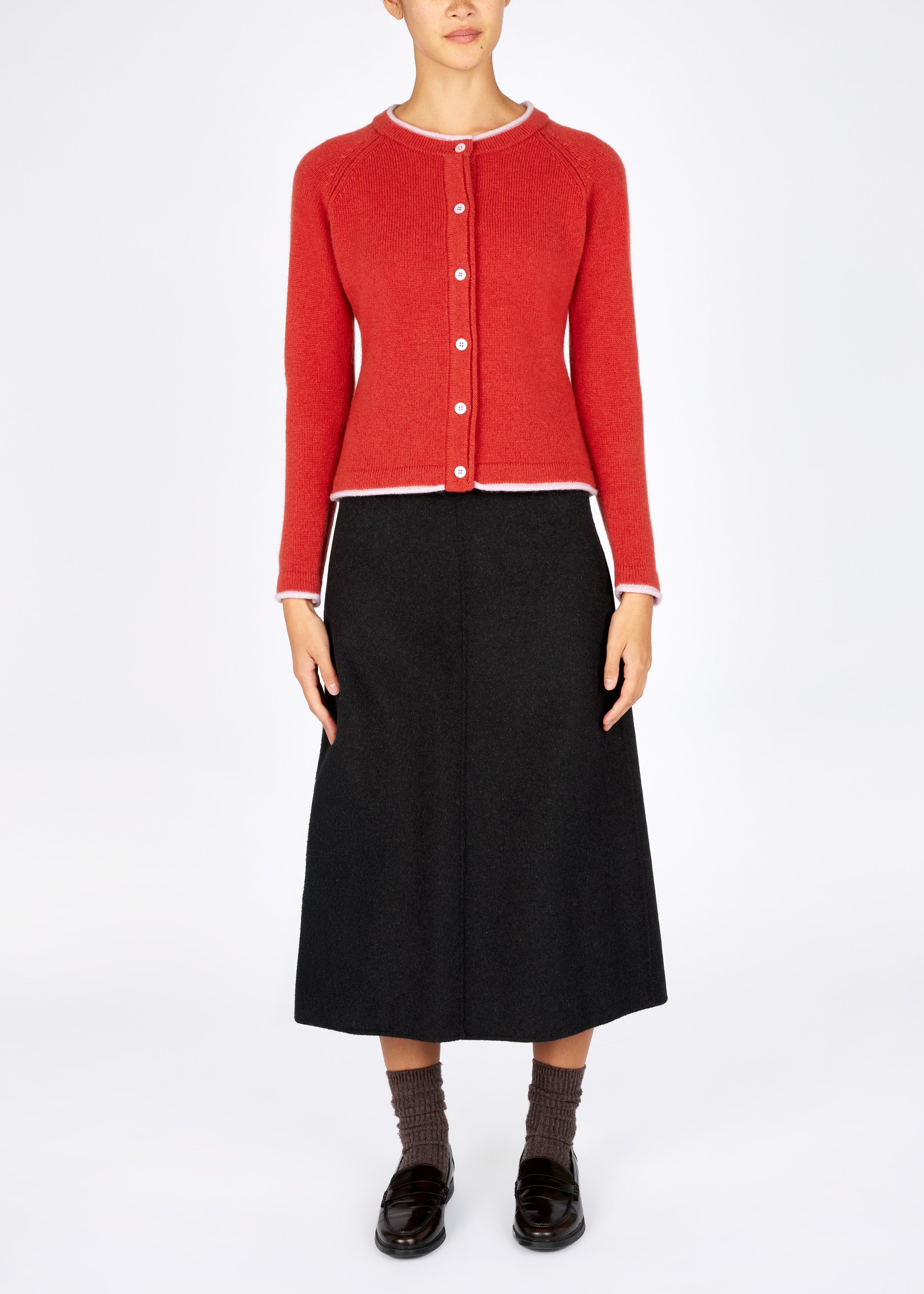 Killiney Wool Cashmere Cardigan | Tandoori | Ireland's Eye Knitwear
