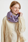 Aran Buttoned Snood | Lavender