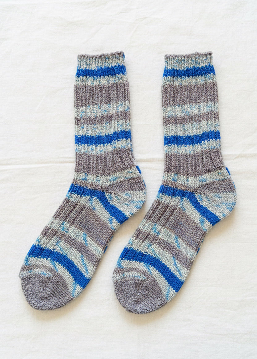 Wool Fair Isle Socks | Brown Royal Ecru