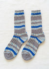 Wool Fair Isle Socks | Brown Royal Ecru