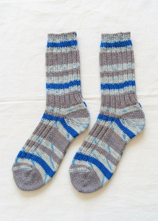 Wool Fair Isle Socks | Brown Royal Ecru