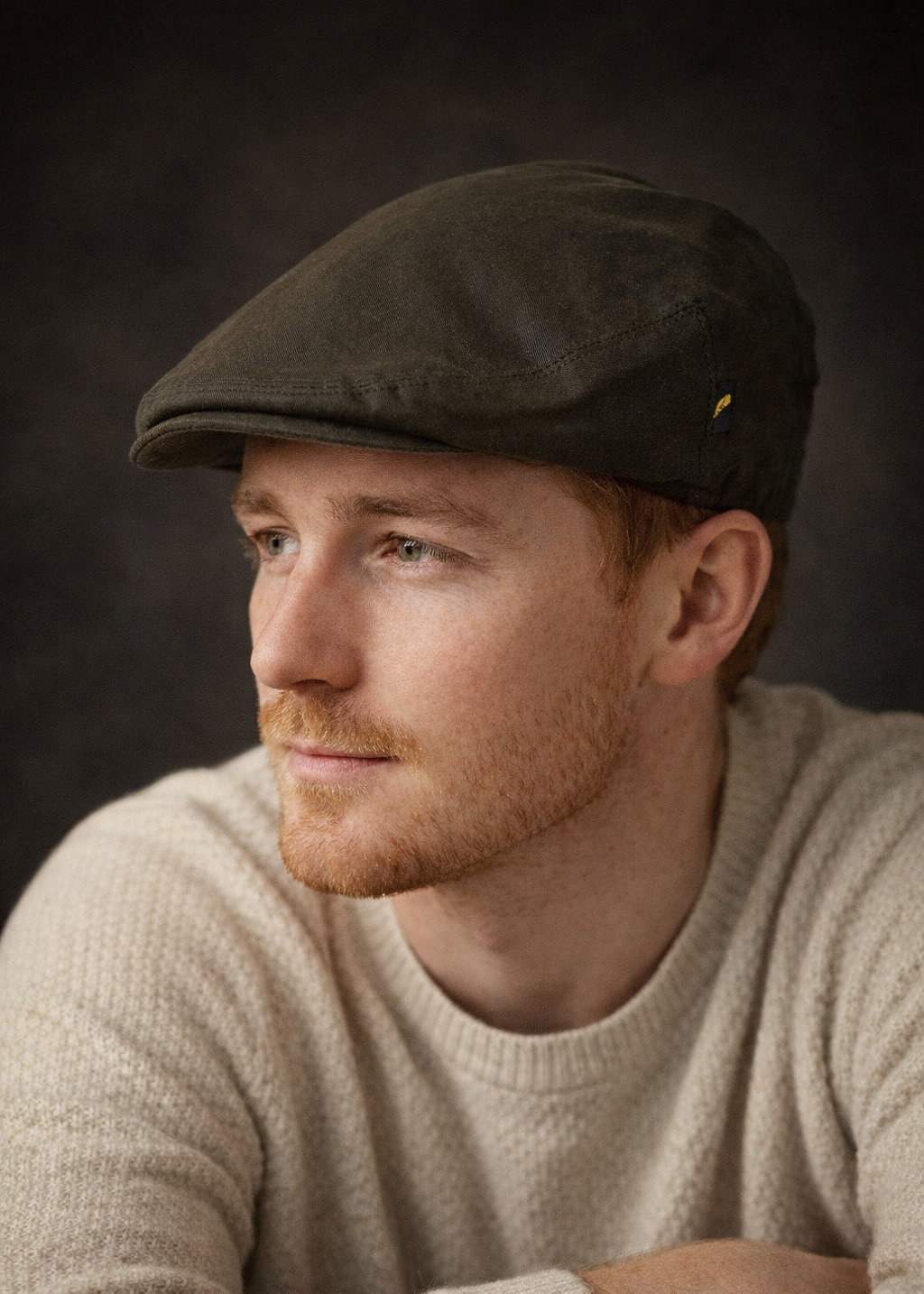 Hatman Green Wax Flat Cap | Waterproof Donegal Cap