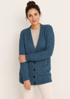 Delphi Aran Boyfriend Cardigan | Irish Sea - Clearance