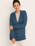 Delphi Aran Boyfriend Cardigan | Irish Sea - Clearance