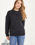 Achill Island Ladies Aran Cardigan | Charcoal