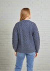 Achill Island Ladies Aran Cardigan - Denim