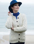 Achill Island Ladies Aran Cardigan | Natural