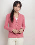 IrelandsEye Horseshoe Aran Cardigan | Bubblegum - Clearance