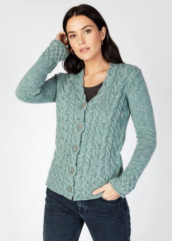 IrelandsEye Horseshoe Aran Cardigan