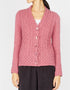 IrelandsEye Horseshoe Aran Cardigan | Bubblegum