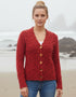 Horseshoe Aran Cardigan | Chilli
