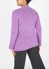 IrelandsEye Horseshoe Aran Cardigan | Orchid